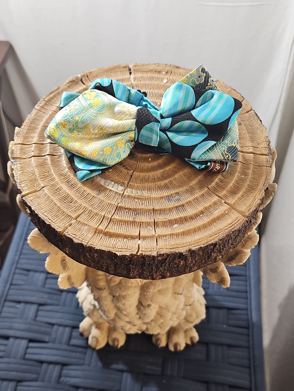 Men's Turquoise Patterned Bow Headband